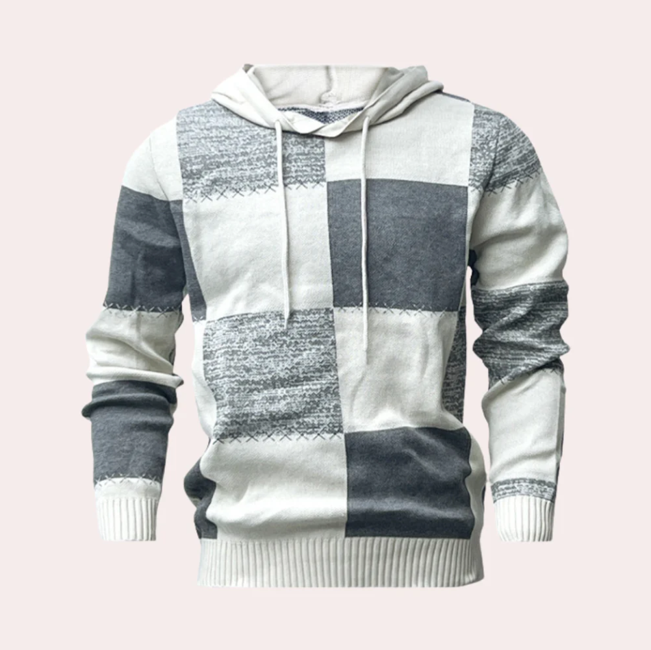 Greco - modern patchwork hoodie for men