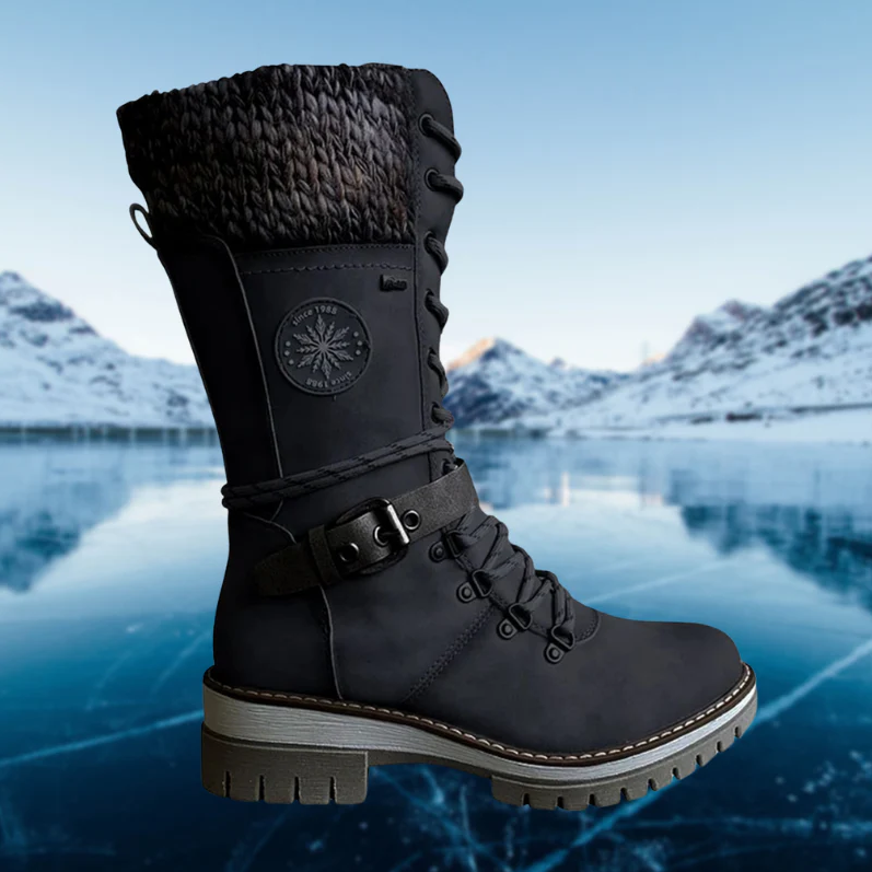 Comfortable and stylish women's leather winter boots