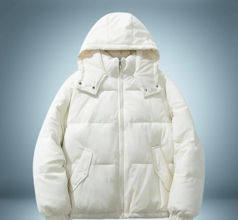 Brown - down jacket with hood