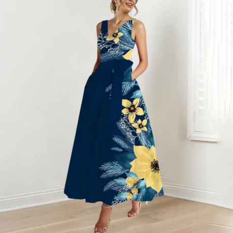 Ella – night dress with floral pattern