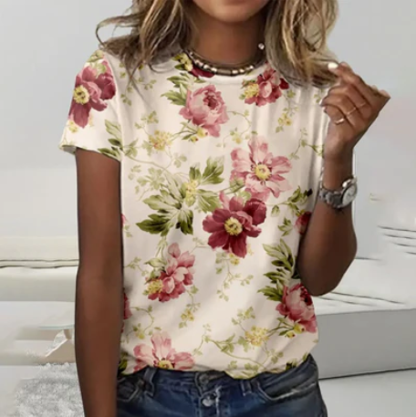 Jasmine rose garden graphic top