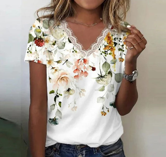 Ava – floral magic v-neck shirt