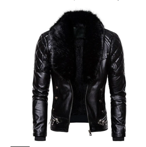 Casual Vegan Leather Biker Jacket with Vegan Fur for Women | Perfect for Casual Days