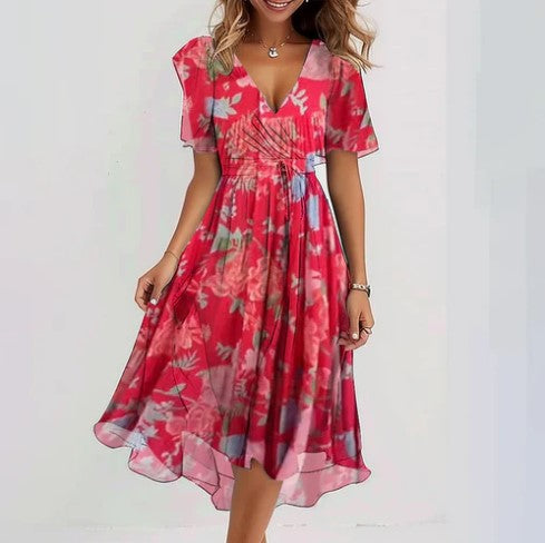 Grace – fire floral dress