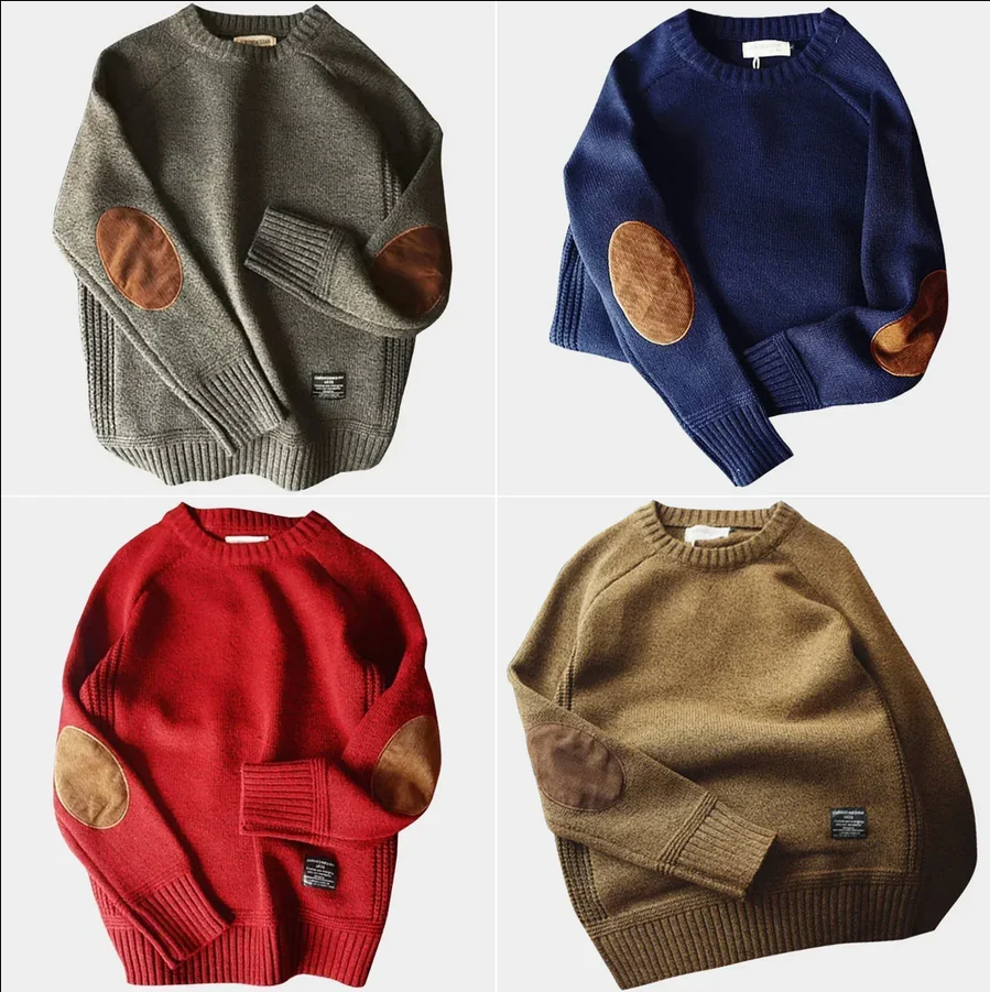 Warm men's jumper in classic colours