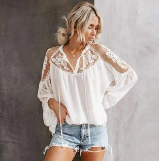 Olivia - whisper lace t-shirt