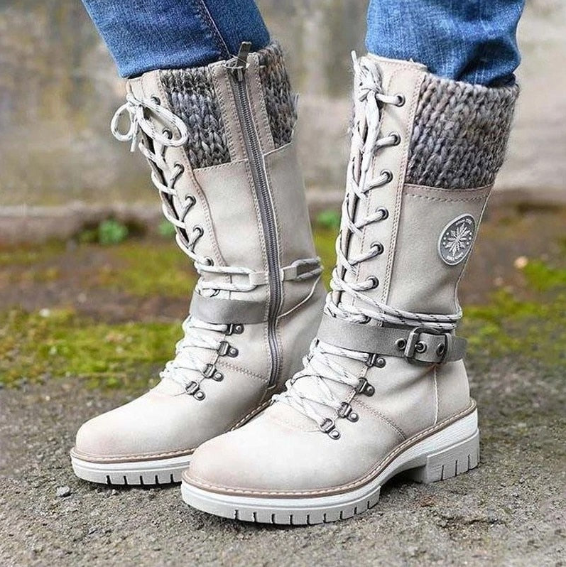 Comfortable and stylish women's leather winter boots