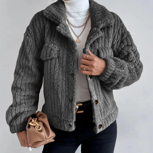 Soft imitation thick jacket