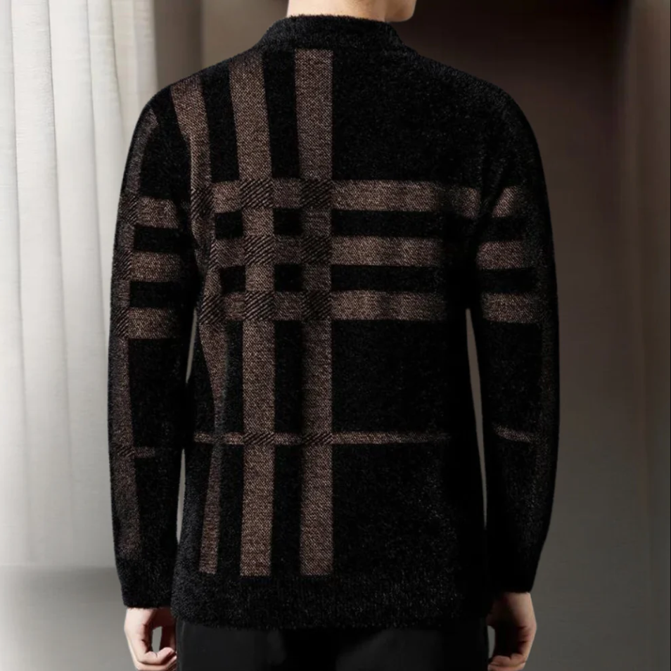 Agusztav - comfortable and stretchy knitted men's sweater