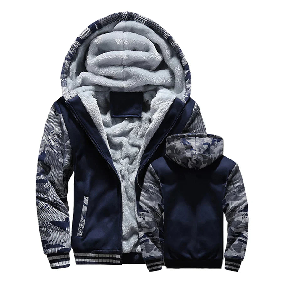 Quinn - fleece jacket with hood and zip