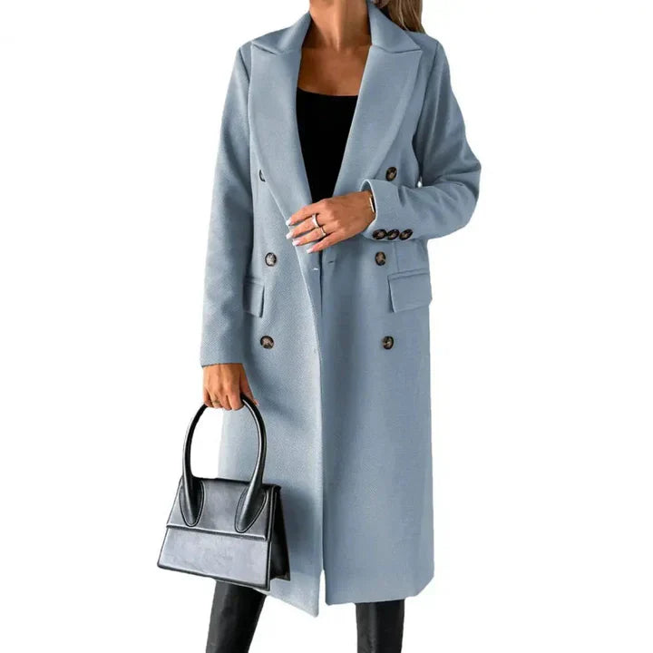 Women's winter coat with lapels - warmth with a fashionable touch