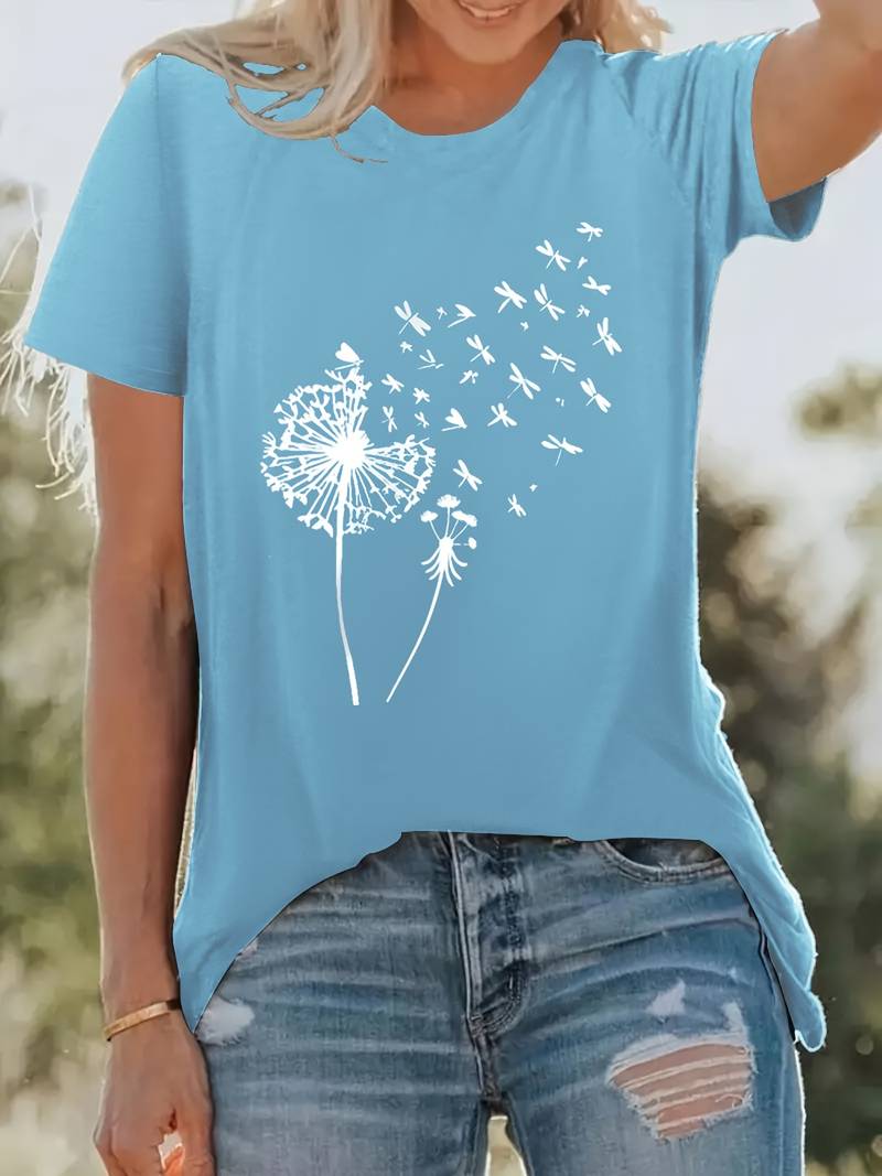 Thalassa - dandelion print crew neck t-shirt