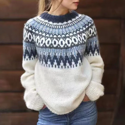 Eliana Sweater | Cozy Nordic Knit Sweater