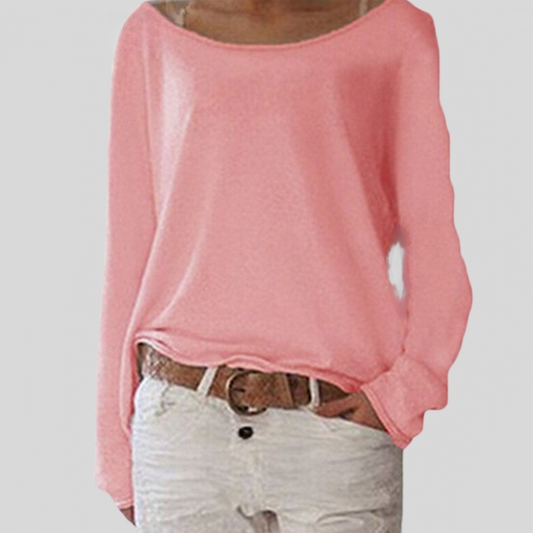 Alexa - elegant lightweight sweater with a crew neck