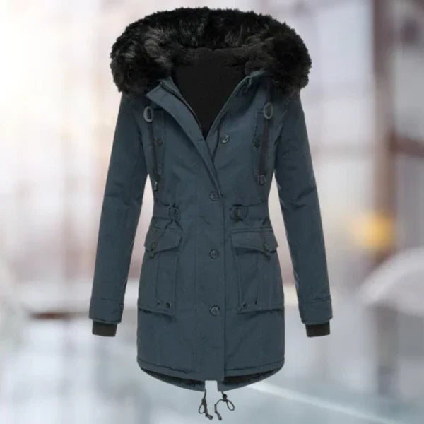 Mari - women's winter coat with fur