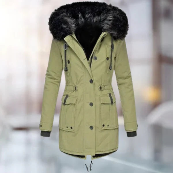 Mari - women's winter coat with fur