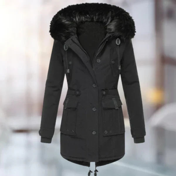 Mari - women's winter coat with fur