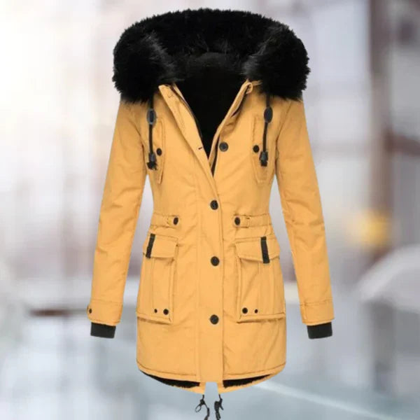 Mari - women's winter coat with fur