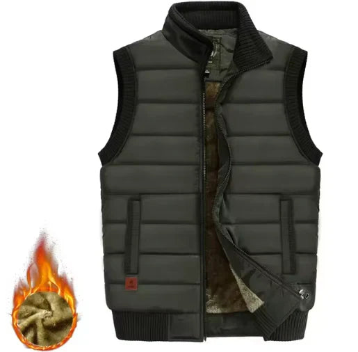 Warm outdoor jacket with lining for men