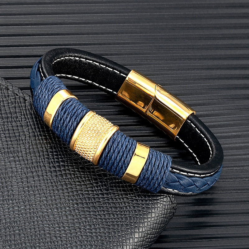 Valor Braid Leather Bracelet