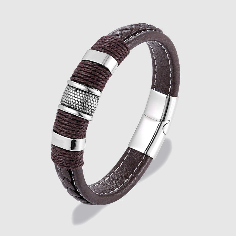 Valor Braid Leather Bracelet