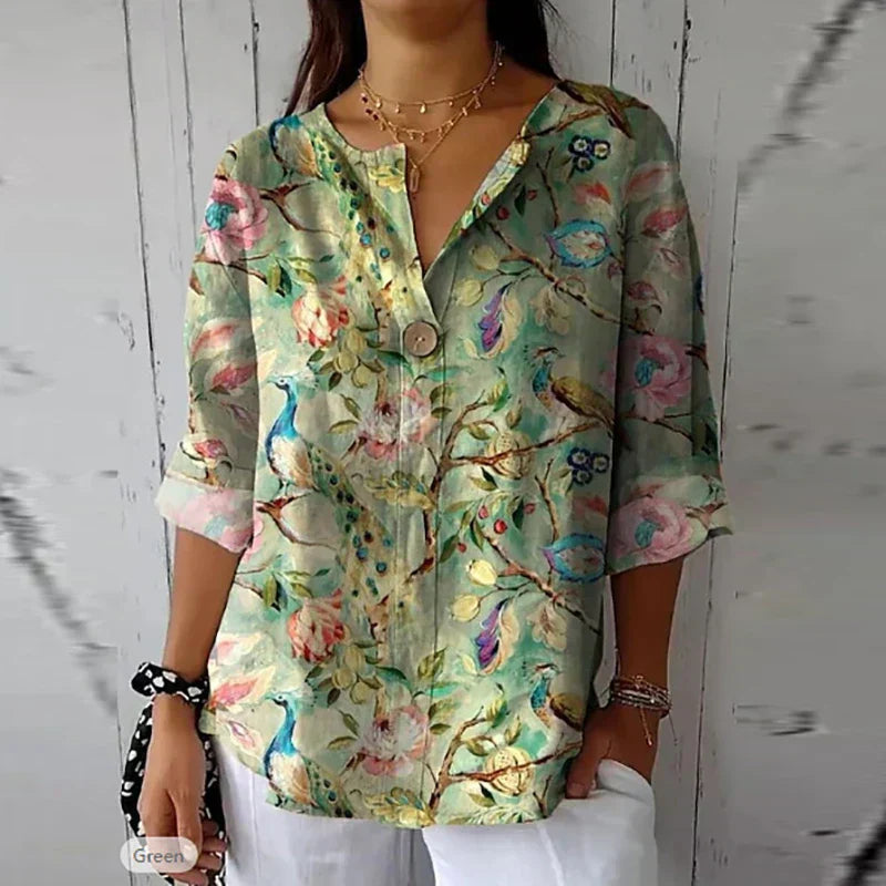 Kelly | Cotton Linen Blouse
