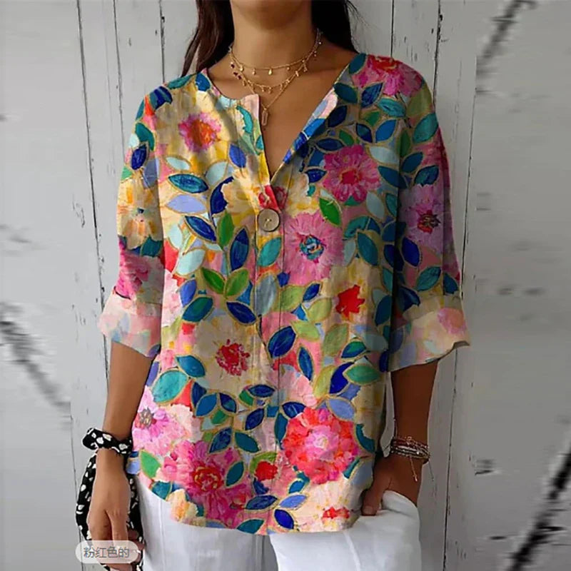Kelly | Cotton Linen Blouse