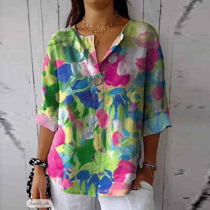 Kelly | Cotton Linen Blouse