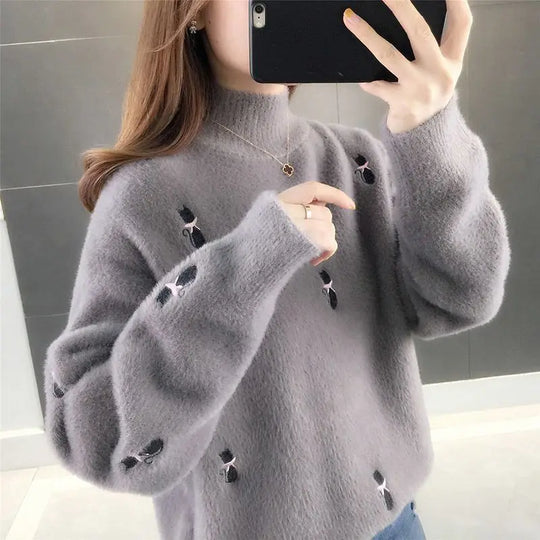 Kitty - fluffy kitten turtleneck sweater