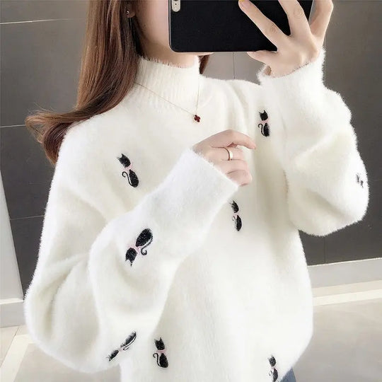 Kitty - fluffy kitten turtleneck sweater