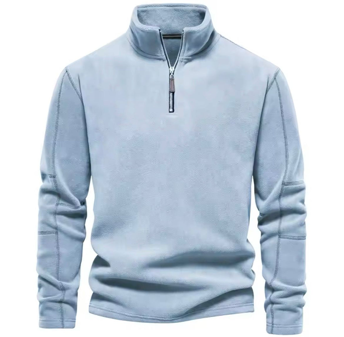 Allen sweater | men's fleece sweater with half zipper