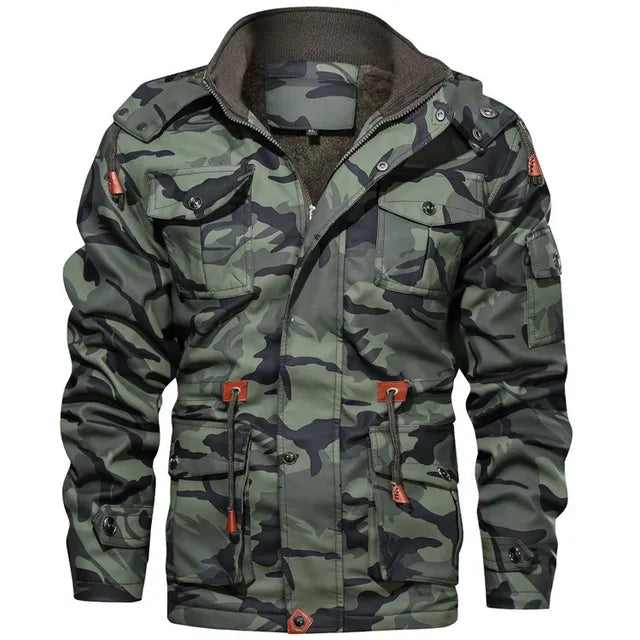 Mens Army Coat Winter Jacket with Fur Lining | Perfect for Outdoor Activities