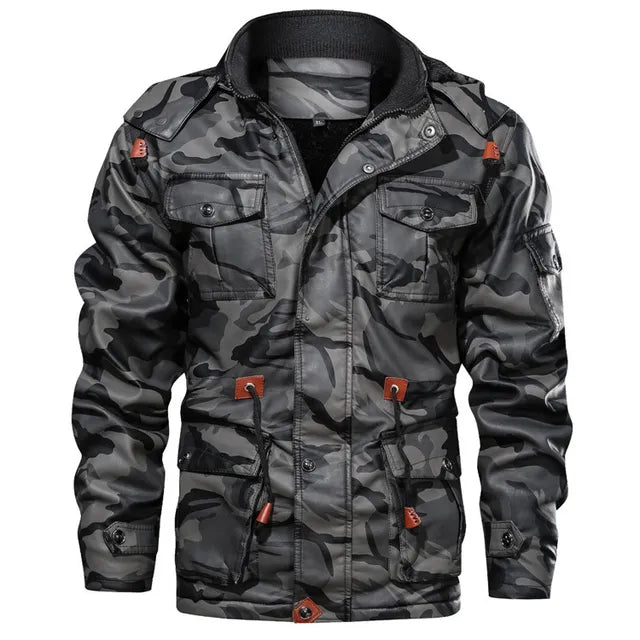 Mens Army Coat Winter Jacket with Fur Lining | Perfect for Outdoor Activities