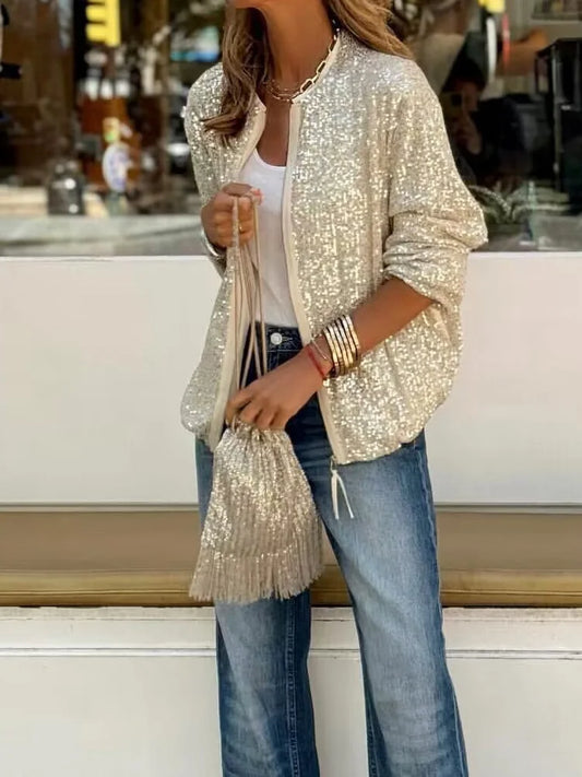 Deandre - o-neck sequin loungewear jackets