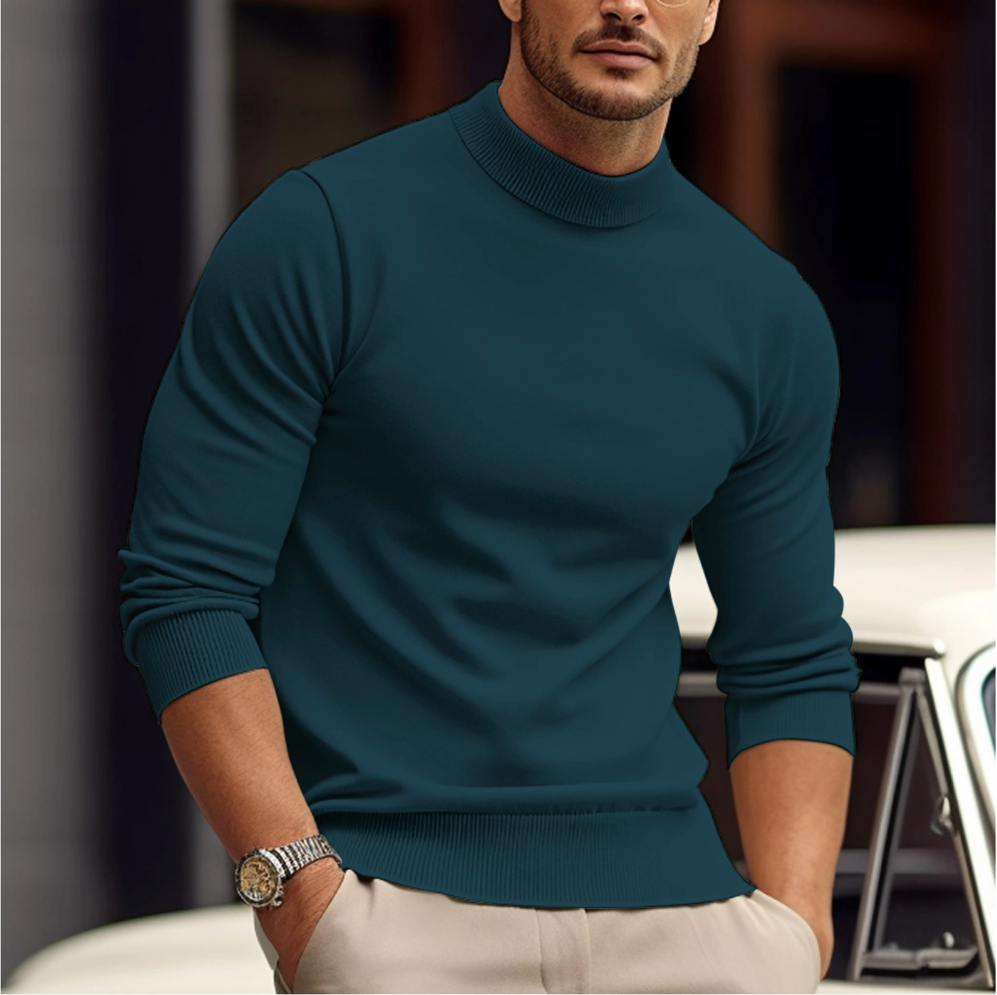 Stylish - men's jumper in soft cotton