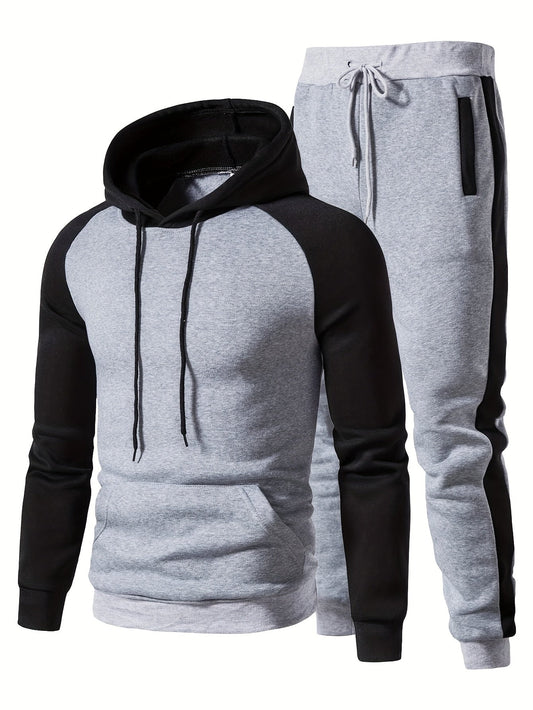 Classic Full Zip Long Sleeve Hoodie and Jogging Pants Tracksuit for Men | Ideal for Season TRUE