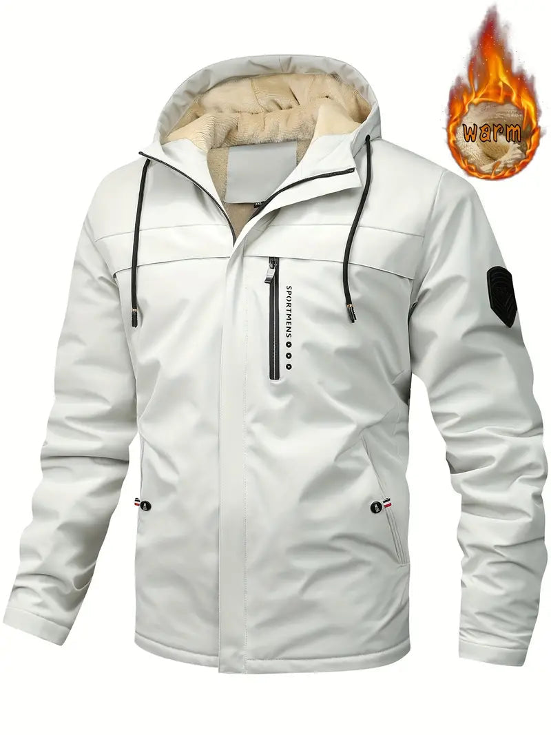 Mens Coat Winter Jacket Warm with Fur Lining and Pockets | Warm with Fur Lining and Pockets Ideal for Winter