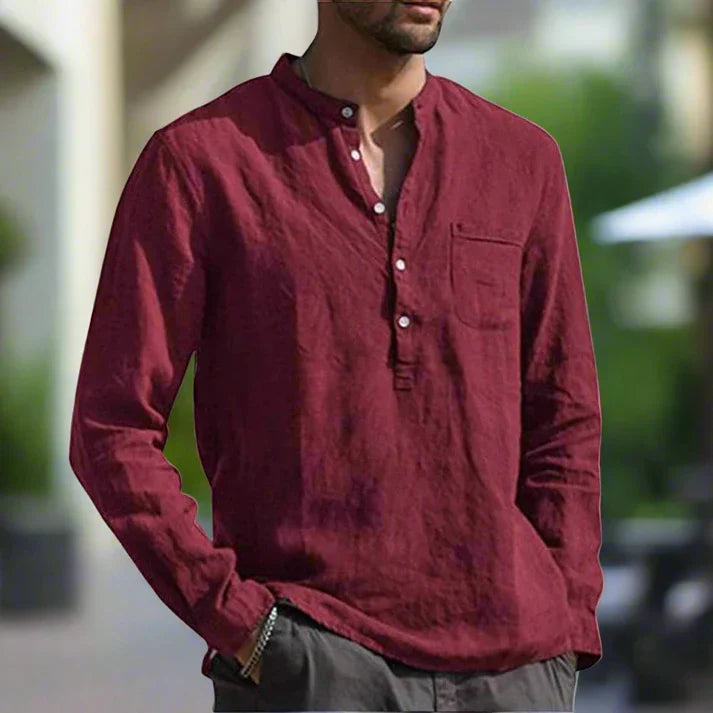 Otto – beautiful linen shirt with breast pocket