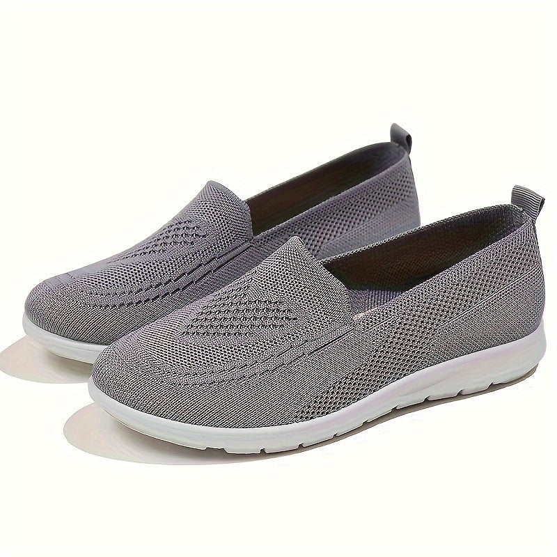 Elegant Solid Color Knitted Sneakers for Women | Perfect for Casual Days