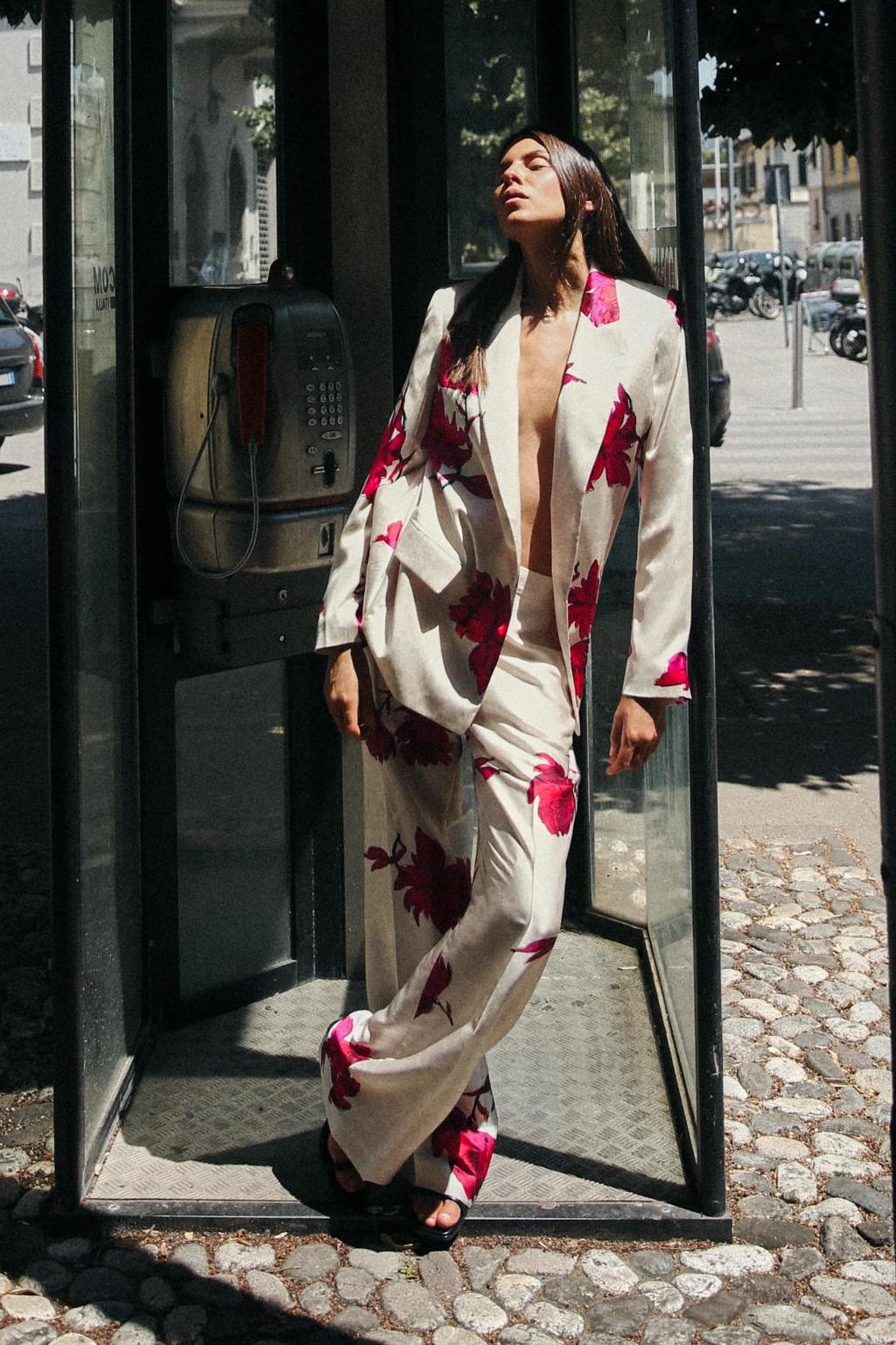 Nelly Printed Floral Blazer Set