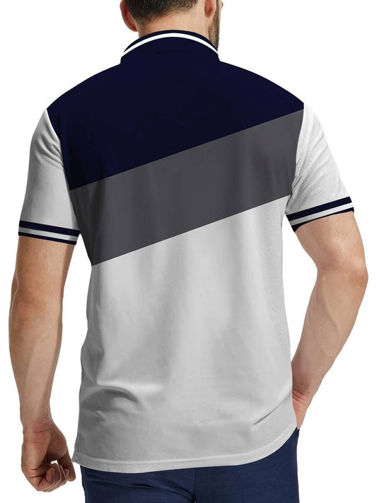 Liam – golf shirt with contrast color print