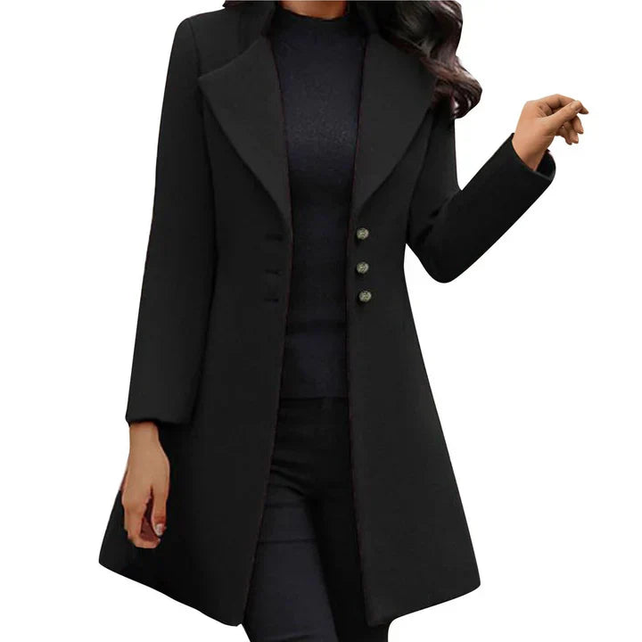 Ventissa - Italian wool coat with long sleeves