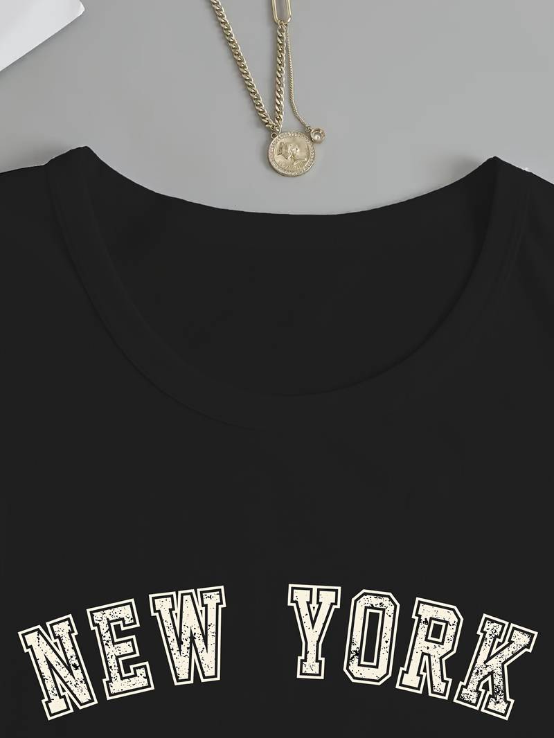 Ava – crew neck t-shirt with new york print