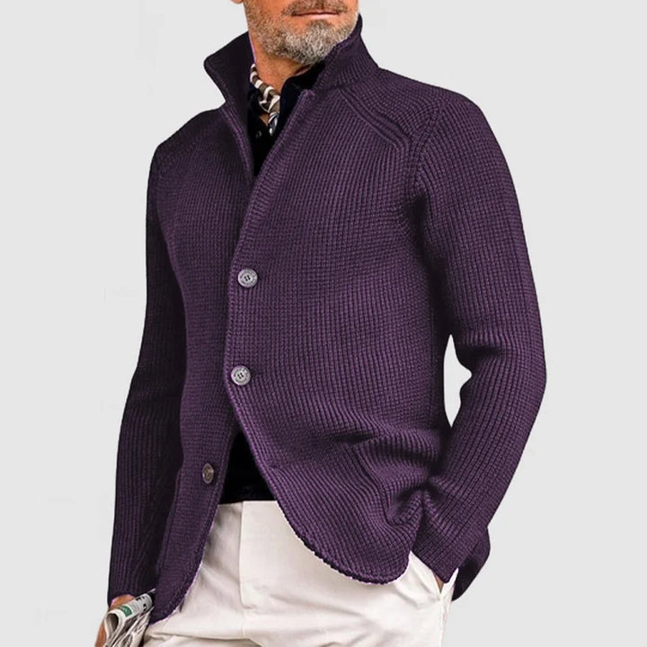 Kendu | Men's coat with elegant lapel and knitted pocket