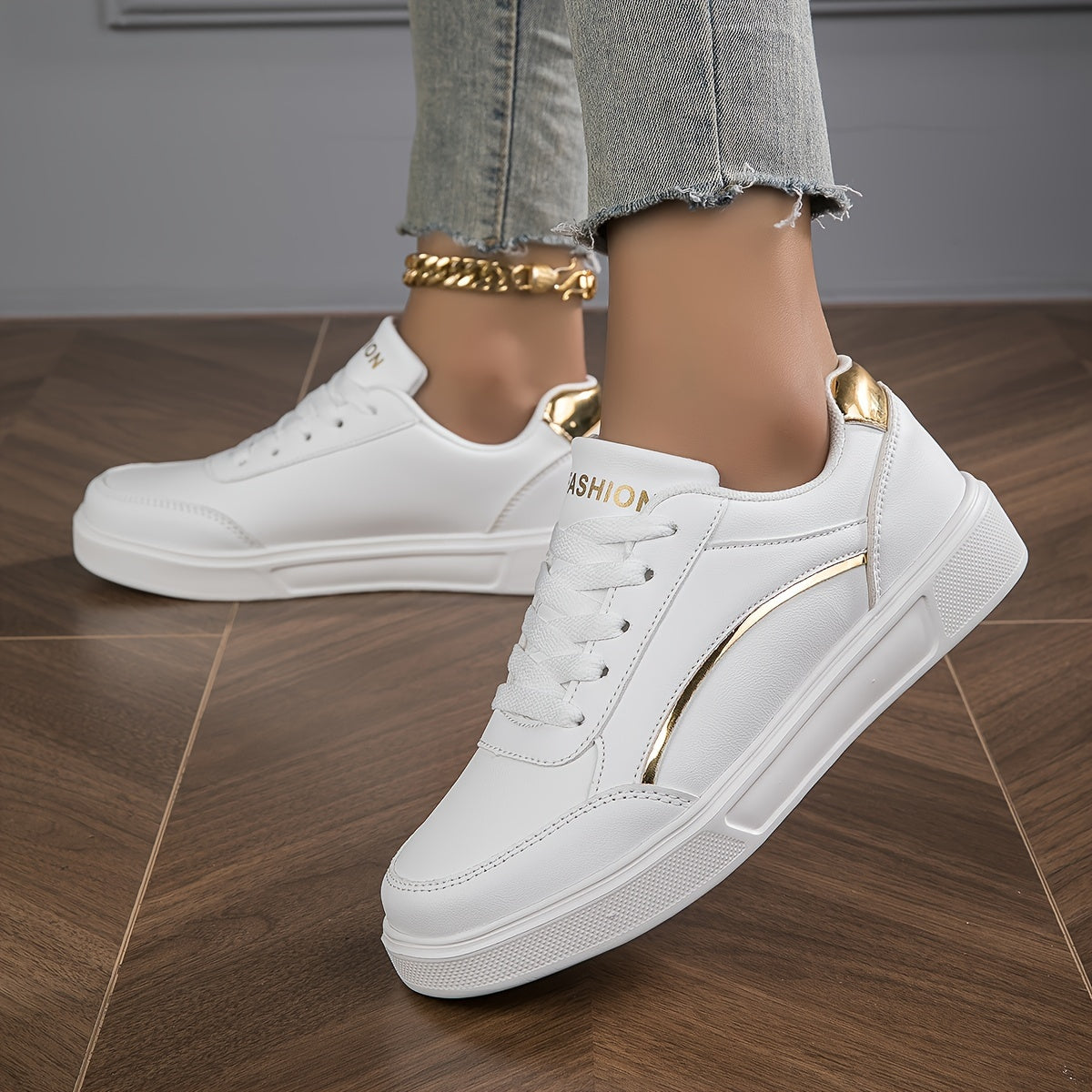 Casual Trendy Flat Skate Sneakers for Women | Perfect for Casual Days