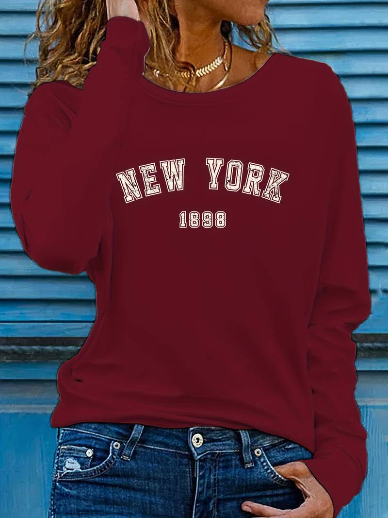 Ava – crew neck t-shirt with new york print