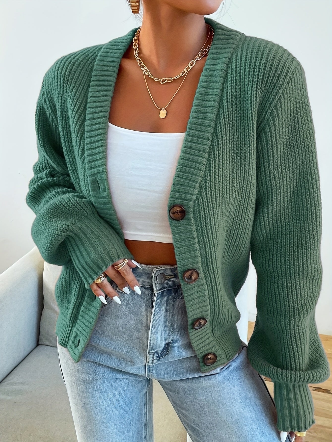 Casual Warm Knitwear Wool Sweater Cardigan for Women | Perfect for Casual Days