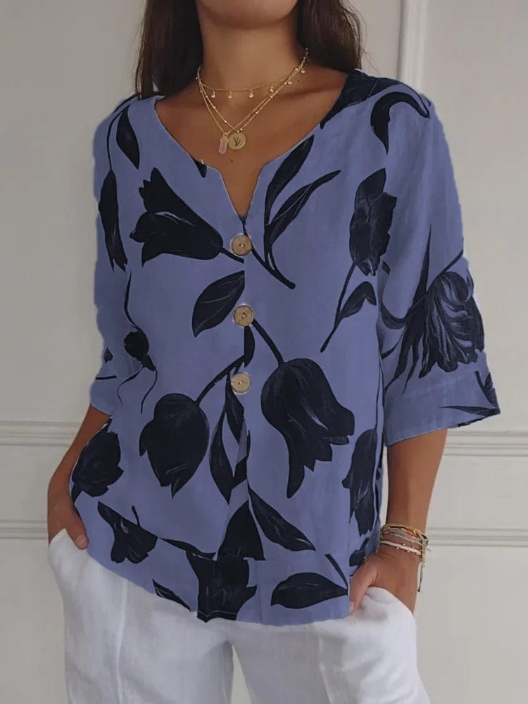 Thalassa - V-neck Blouse - Chic - Timeless Style - Everyday Wear