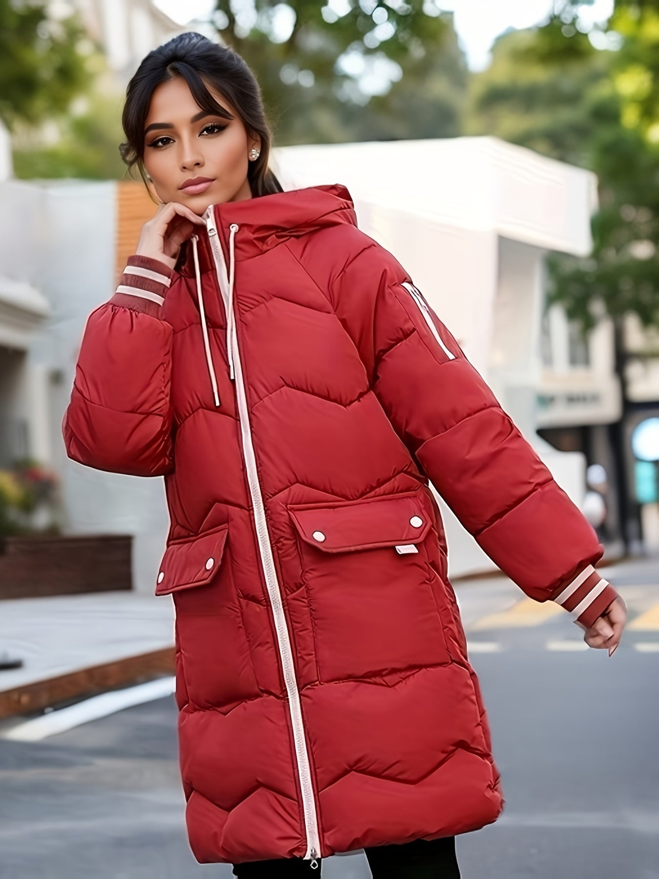 Stylish Warm Puffer Winter Jacket with Capuchon for Women | Perfect for Outdoor Activities