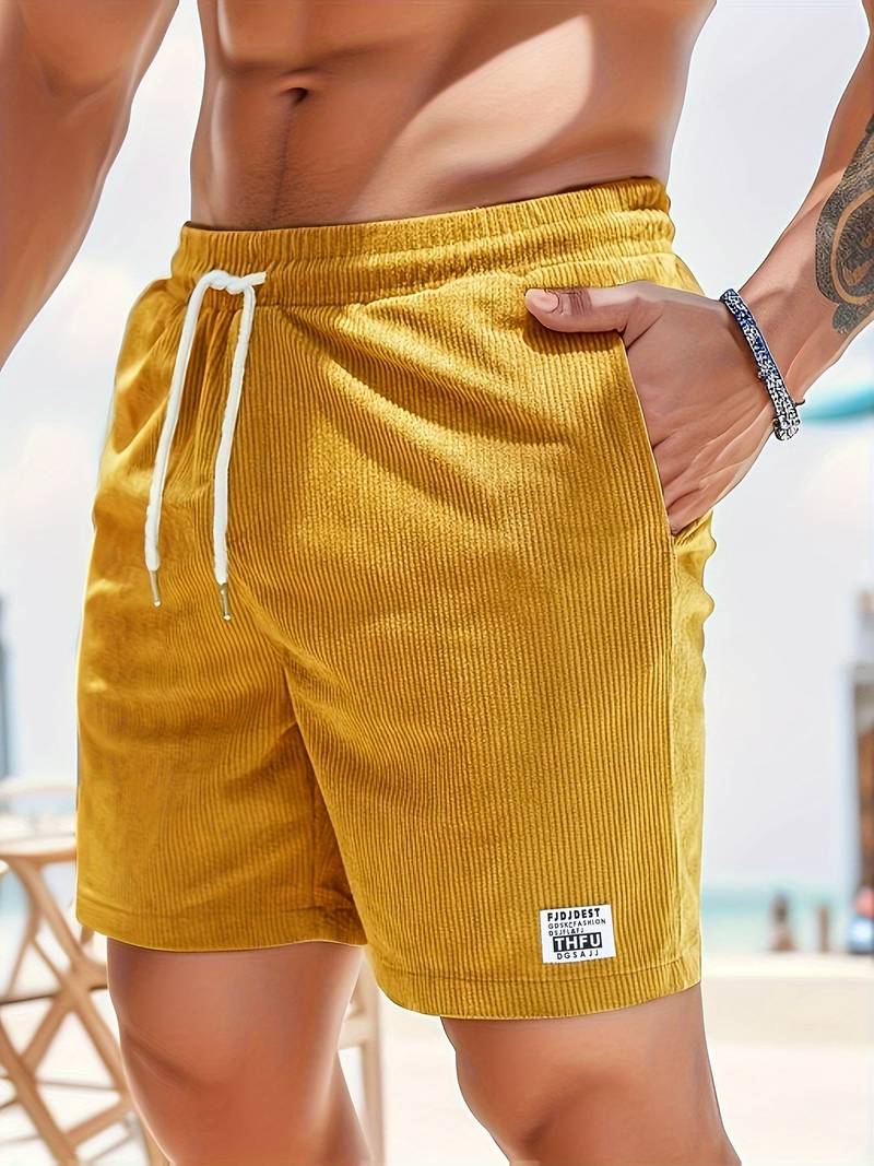 David drawstring shorts with pockets for men